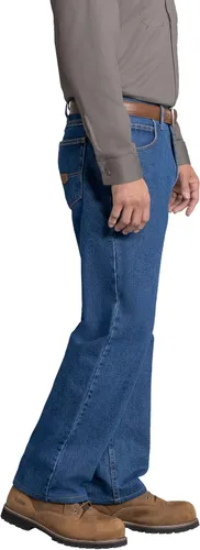Vista 3 de Red Kap – Pantalones de jean de ajuste relajado para hombre Stonewash