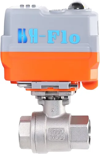 Vista 2 de 1/2 "24VDC/110VAC/220VAC 4-20ma/0-10V DN15 2 Way CF8 CNPT Válvula de bola motorizada de control integral proporcional (110-230VAC 4-20Ma)