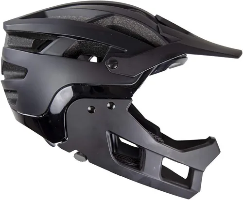 Vista 4 de Demon United FR Link System - Casco de bicicleta de montaña con protector de barbilla extraíble, incluye ajustador de cabeza y kit acolchado