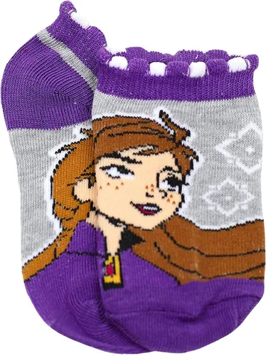 Vista 4 de Disney Frozen 2 Elsa Anna - Juego de 5 calcetines para niñas pequeñas