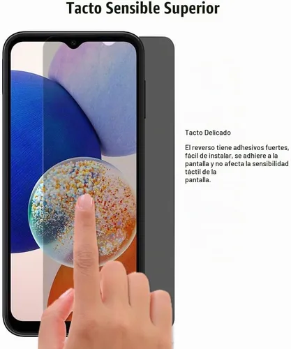 Vista 4 de Paquete de 3 lentes y protectores de pantalla de privacidad para Samsung Galaxy A14 4G / 5G