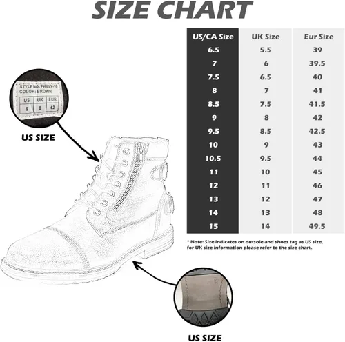 Vista 2 de Bruno Marc Men's Motorcycle Boots Oxford Dress Boot