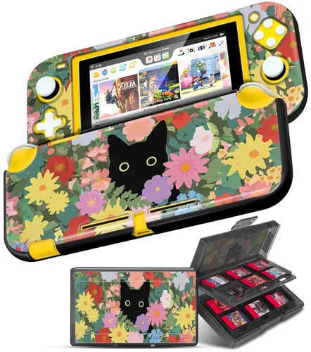 Vista 13 de Gurgitat 2 in 1 for Nintendo Switch Lite Case Protector - 24 Game Card Holder Case & Switch Lite Protective Cover Cute Funny Cartoon Hard Shell for