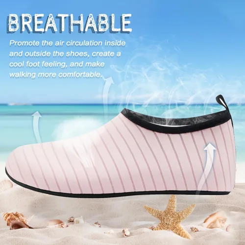 Vista 3 de ANLUKE - Zapatos de agua de secado rápido para mujeres y hombres, estilo calcetines, sensación de pies descalzos, ideales para yoga, playa, natación