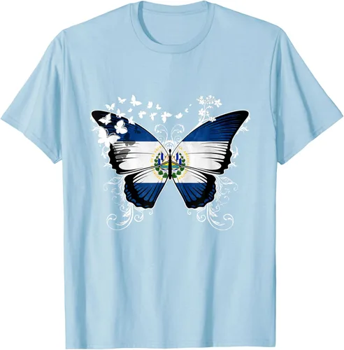 Vista 83 de Camiseta Salvadoreña Bandera El Salvador, Negro