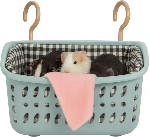 Vista 8 de JWShang Hamaca para Ratas para Jaula, Cesta Colgante a Prueba de Masticación con Ganchos Resistentes, Accesorios para Jaula de Mascotas, Hamaca