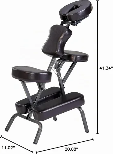 Vista 2 de Master Massage The Bedford - Silla de masaje portátil color marrón chocolate (46463)