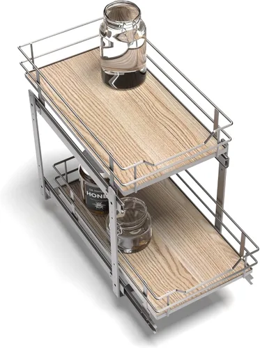 Vista 15 de Home Zone Living Organizador de armario de cocina extraíble cromado
