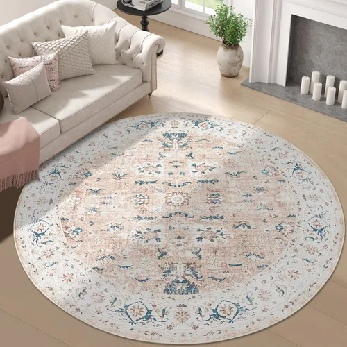 Vista 42 de jinchan Alfombra de entrada de 2 x 3 pulgadas, lavable, diseño floral vintage, tapete pequeño para interiores, bohemio, ligero, delgado