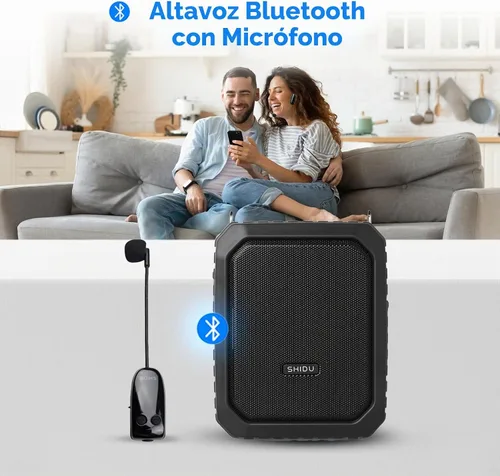 Vista 2 de Amplificador de voz inalámbrico Altavoz Bluetooth impermeable con micrófono