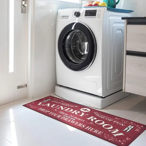 Vista 36 de Ottomanson alfombra para lavandería LA4021O-2X5 Lavandería Rojo