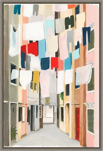 Vista 14 de Amanti Art Framed Canvas Wall Art 23x16 Laundry Day I by Grace Popp, Framed Wall Art Canvas, Architecture Artwork, Traditional Decor, Medium Poster