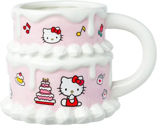 Vista 16 de Silver Buffalo Sanrio Hello Kitty and Friends Badtz-Maru - Taza de cerámica esculpida en 3D, 20 onzas
