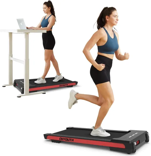 Vista 11 de GOYOUTH 2.25HP Walking Pad, Quiet Under Desk Treadmill for Office, 300 LBS Blanco
