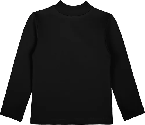 Vista 3 de Lilax Camiseta básica de algodón de cuello alto falso de manga larga para niña