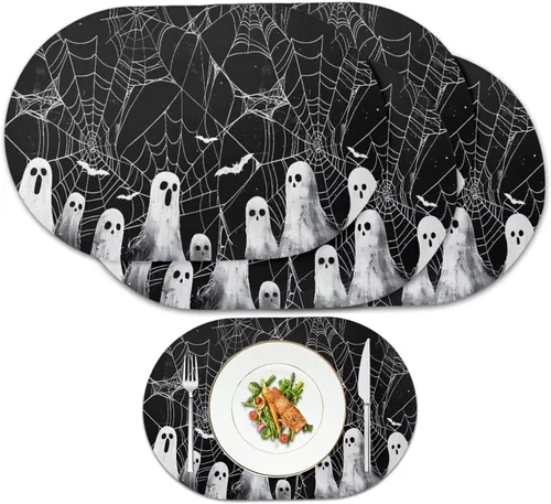 Vista 40 de Corn Green Placemats Set of 2 12 x 18 Inch Leather Table Mats Seasonal Table Placemats Protector PU Desk Mat Heat Resistant Washable Easy Clean for