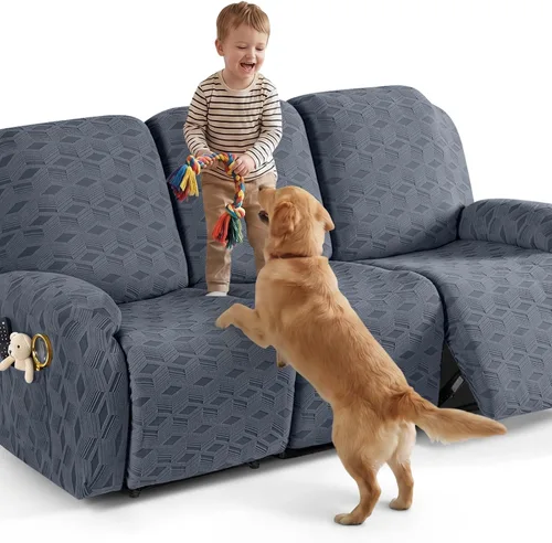 Vista 47 de TAOCOCO Funda para Reclinable de 3 Piezas, Fundas para Silla Reclinable, Funda Elástica de Jacquard para Silla Reclinable, Protector de Muebles