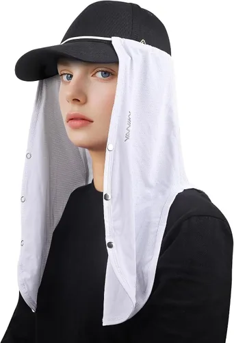 Vista 12 de Protección solar UV ajustable para el cuello, máscara multifuncional de protección solar 2 en 1, complemento de solapa para el cuello para gorras