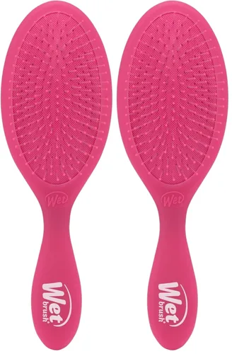 Vista 25 de Wet Brush Cepillo desenredante original, exclusivo de Amazon, color aguamarina, cerdas IntelliFlex ultrasuaves, cepillo desenredante que se desliza