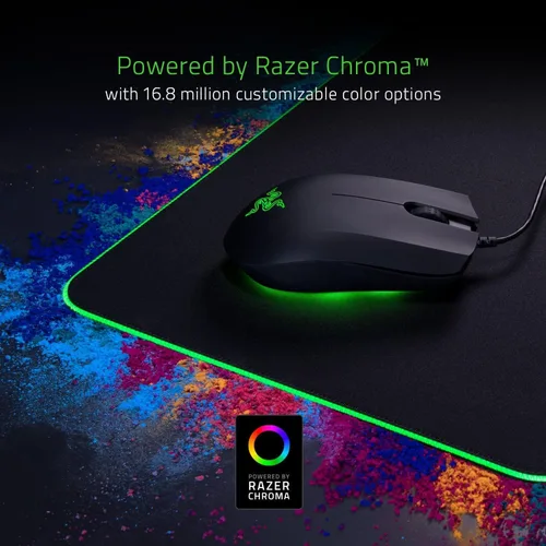Vista 2 de Razer Goliathus Chroma - Alfombrilla de mouse suave para juegos con superficie de tela microtexturizada, optimizada para todos los ajustes