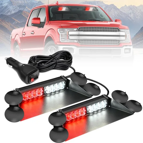 Vista 16 de Nilight 16LED Amber Dash Strobe Light Cigarette Lighter Plug Ámbar