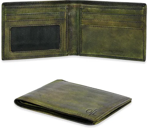 Vista 51 de Cartera delgada de cuero para hombre, bloqueo RFID, bolsillo frontal minimalista, delgada y elegante con ventana de identificación, regalo