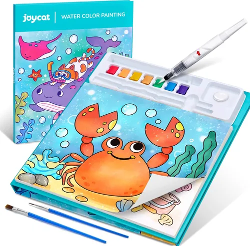 Vista 20 de JoyCat Libros de pintura con agua para colorear para niños pequeños, juegos de pintura de acuarela para niños de 3 a 5 años, 4 a 8 años, actividades