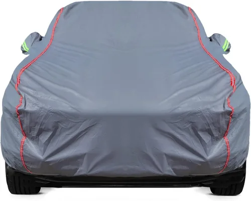Vista 27 de Funda de Coche Transpirable de Nuevo Material, Funda Impermeable para Coche, Puertas con Candados y Cremalleras, Protección UV Impermeable