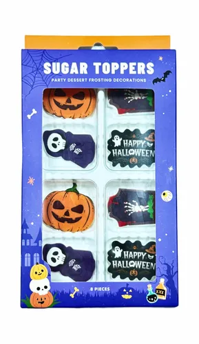 Vista 24 de Sentovac 12 piezas decoraciones comestibles para pasteles de Navidad (2 Papá Noel) Chispitas para mezclar para Navidad Suministros para fiesta 3