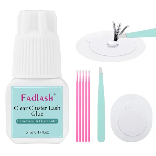 Vista 45 de FADLASH Extensiones de pestañas postizas en abanico con base puntiaguda 10D, extensiones de pestañas postizas de tallo medio, extensiones