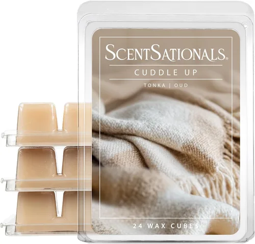 Vista 6 de ScentSationals Cera perfumada de cedro y lavanda para derretir 10 onzas (24 cubos) Lavanda, cedro blanco y caoba fragancia de larga duración se