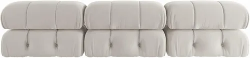 Vista 4 de WJShome Sofá modular modular de 103.95 pulgadas, sofá convertible de terciopelo de 3 plazas minimalista para sala de estar, sofá moderno y grande
