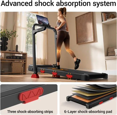 Vista 14 de LONTEK 15% Incline Walking Pad Treadmill with Handles, Treadmills for Home