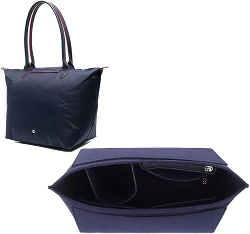 Vista 2 de Lckaey organizador tote para bolso longchamp inserto organizador monedero inserto 1028azul marino-S