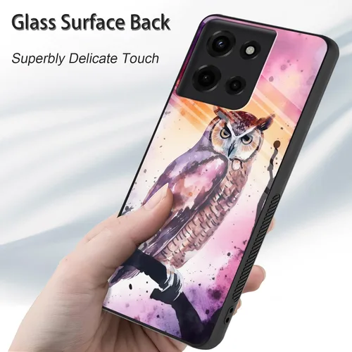 Vista 72 de Funda para Motorola Moto Edge 2022, cubierta trasera de vidrio templado con protector de pantalla, funda protectora a prueba de golpes para Motorola