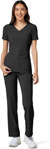 Vista 8 de Cherokee Top médico médico Iflex con cuello en V Panel Top CK605 Negro