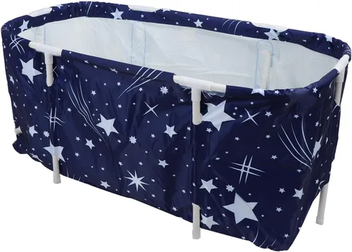Vista 8 de Portable Bathtub, Multifunctional, Foldable Bathtub for Adults and Space Saving PVC, 47.2 x 21.7 x 19.7 Inches (Full Stars)