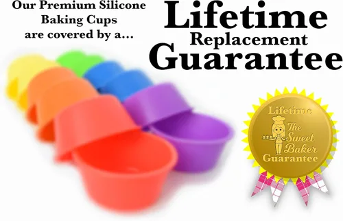 Vista 7 de Tazas profesionales de silicona jumbo para hornear Juego de 12 piezas Moldes reutilizables para magdalenas Sin BPA
