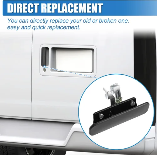 Vista 3 de X AUTOHAUX Manija de puerta exterior exterior de carga trasera para Ford E150 E250 E350 E450 E550 Econoline Van 6C2Z15434A20A manija de puerta