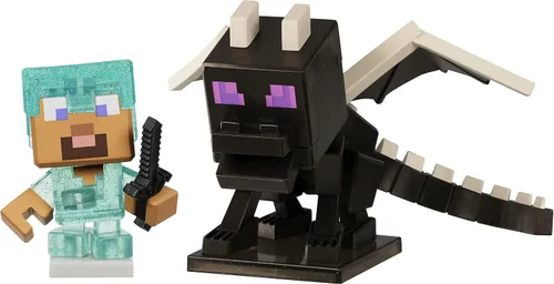 Vista 9 de Treasure X Minecraft Caves & Cliffs Ender Dragon. Personaje de mina y artesanía. Mina, descubre y crea con 20 niveles de aventura, encontrarás