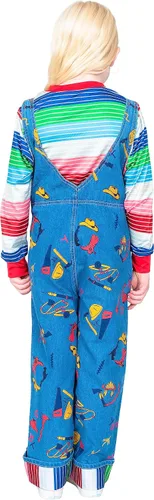 Vista 8 de Chuckie Good Guy Doll - Conjunto de disfraz para niños, camisa de manga larga y overol para Halloween