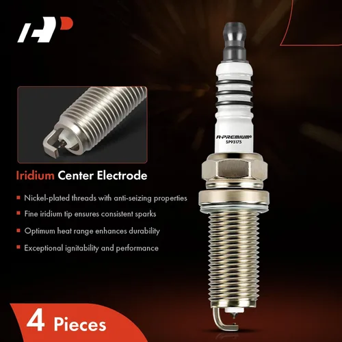 Vista 3 de A-Premium Bujías de Iridio y Platino Compatibles con Honda CR-V, Civic, Accord, Crosstour y Hyundai Elantra, Elantra Coupe/GT, Sonata, Santa Fe