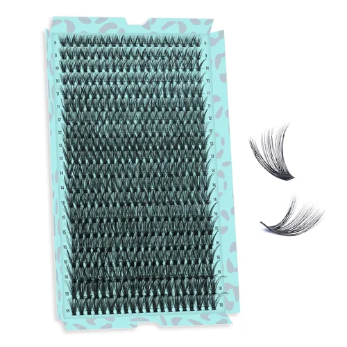 Vista 31 de Kit de Extensión de Pestañas, Kit de Racimos de Pestañas DIY 168Pcs con Pegamento de Unión y Sello Impermeable, Removedor de Pestañas para Kit