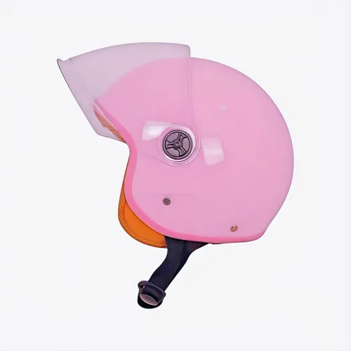 Vista 2 de Casco de motocicleta eléctrico retro para niños y jóvenes 3/4 medio, lindo casco de media cara abierto para niños, aprobado por DOT, casco