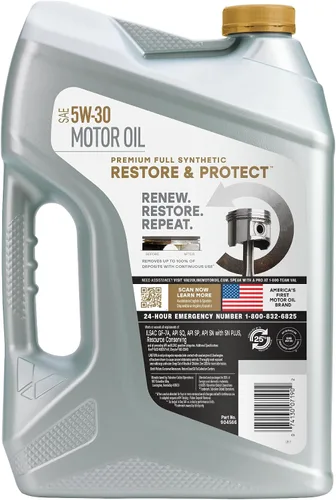 Vista 3 de Valvoline Restore & Protect Aceite de motor sintético 5W-30 de 5 cuartos de galón, caja de 3