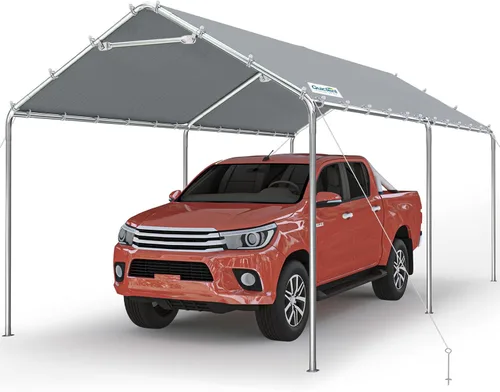 Vista 16 de Quictent Toldo de Cochera Resistente de 10x20 pies Carpa Galvanizada para Automóvil Refugio de Garaje al Aire Libre para Botes con Estructura