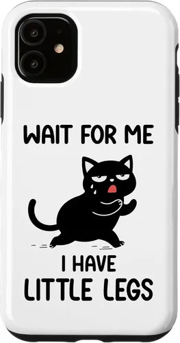Vista 8 de Funny Short Legs Cat Saying Wait for Me, I Have Little Legs Case for iPhone 17