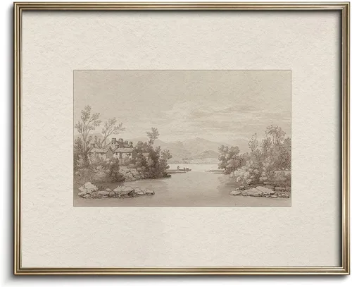 Vista 50 de Pintura vintage de paisaje de campo de flores silvestres, arte de pared de paisaje rural de granja, impresión artística de paisaje de jardín