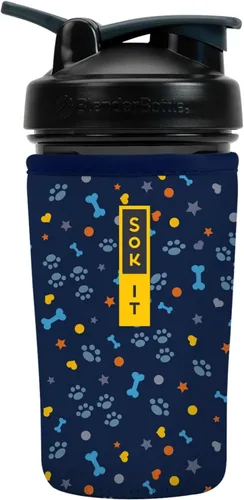 Vista 69 de Sok It BotlSok Botella Mezcladora de Proteínas con Funda Aislante de Neopreno (Floral Abstracto, Se Ajusta a Mezcladoras de 24oz)