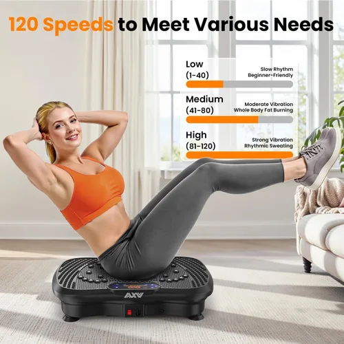 Vista 5 de AXV Placa de vibración para fitness, máquina de ejercicio, vibración, agitación, cuerpo completo, agitador, soporte vibrador, tabla para agitar